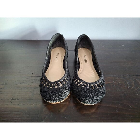 Nine West Darlene Black Slip-On Crochet Ballet Flat/Pre-owned, Sz. 5.5M - Picture 5 of 10